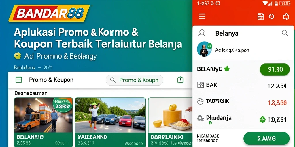 Tampilan antarmuka BANDAR88 dengan berbagai pilihan promo dan kupon.