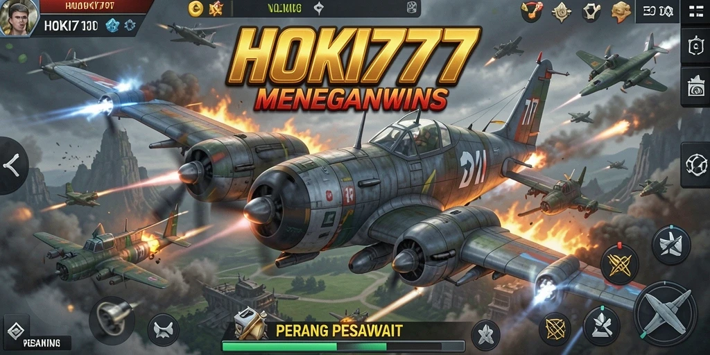 Antarmuka HOKI777 yang menarik dan penuh aksi Perang Pesawat.