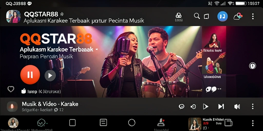 Antarmuka <strong>QQSTAR88</strong> yang menarik dan fitur karaoke yang lengkap.