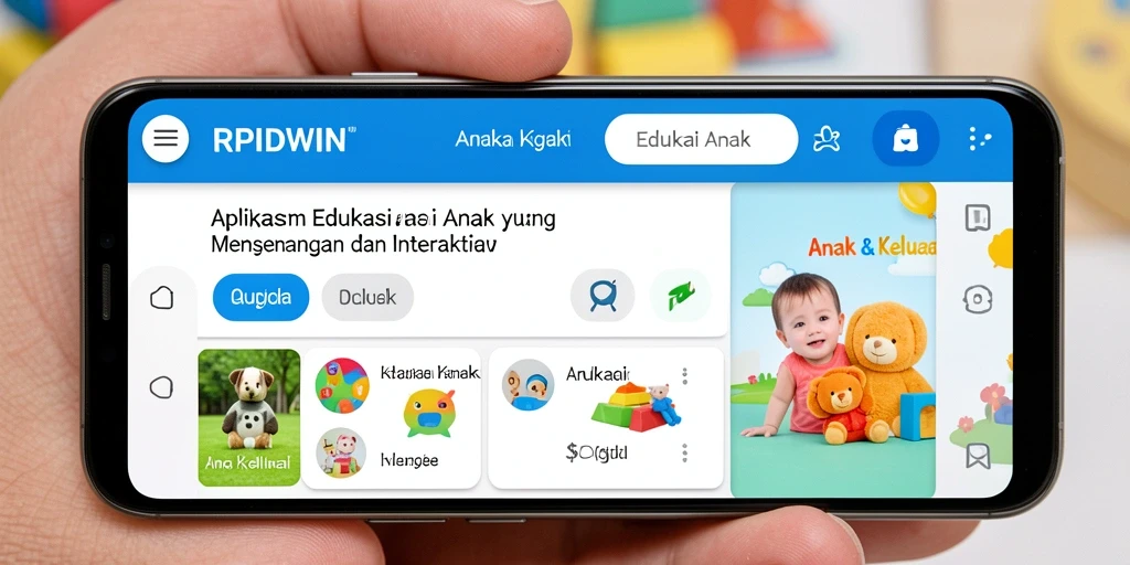 Antarmuka RPIDWIN yang interaktif dan ramah anak.