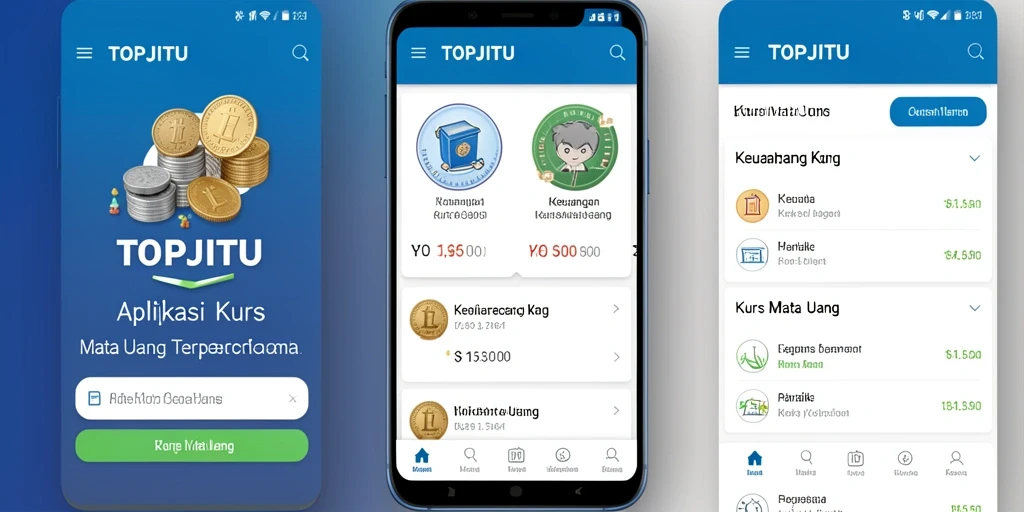 Antarmuka TOPJITU yang informatif untuk Kurs Mata Uang.
