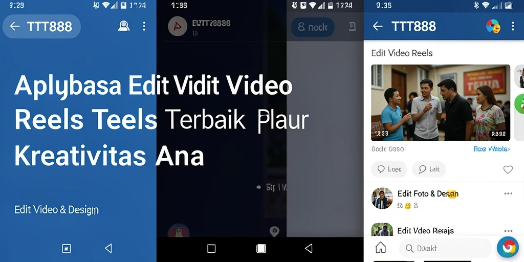 Antarmuka TTT888 yang intuitif dan fitur Edit Video Reels yang lengkap.